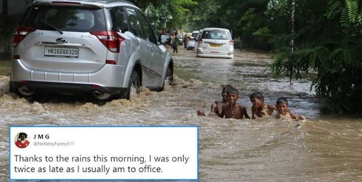 Delhi-NCR Rain Memes Turn Waterlogging Into Internet Jokes